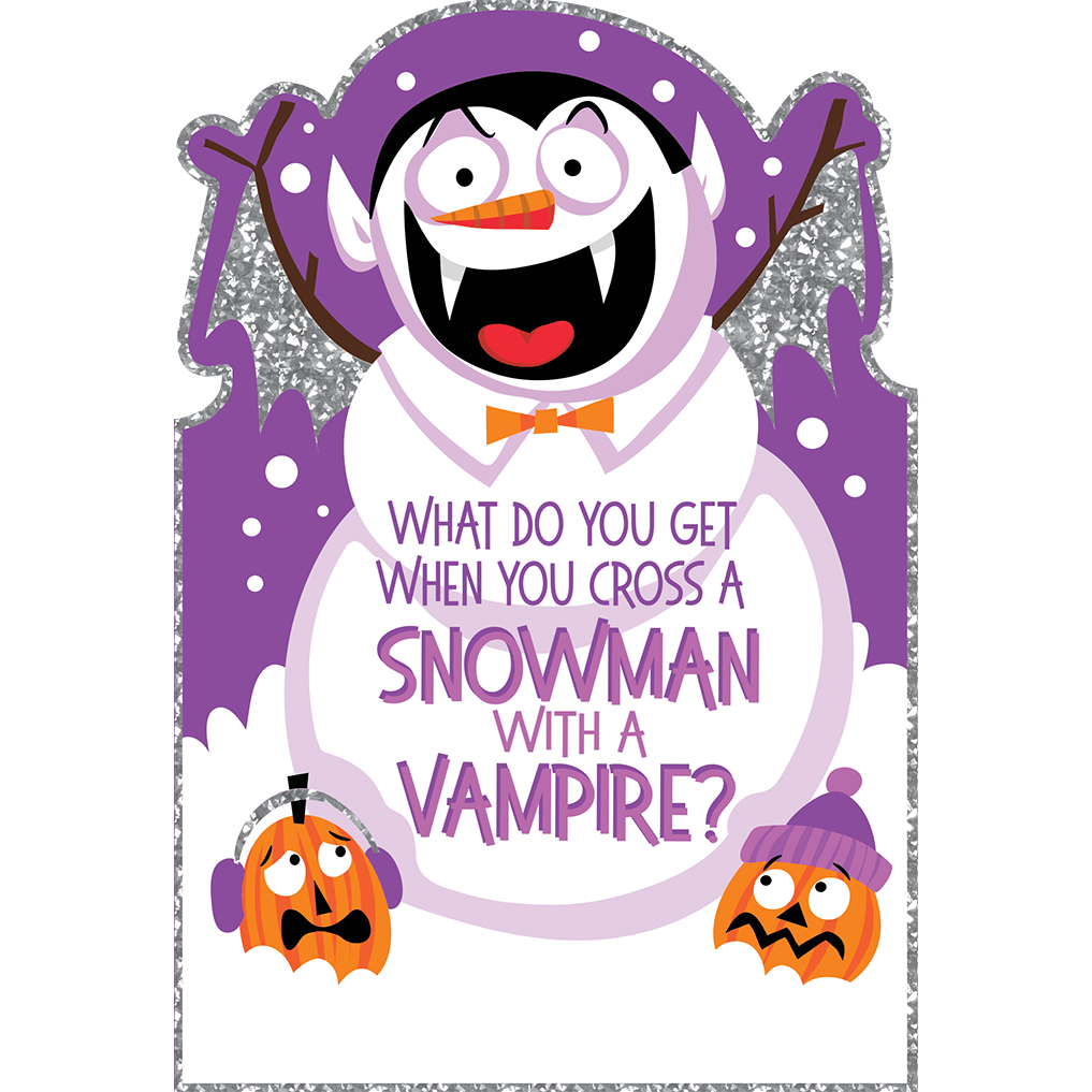 Pictura Vampire Frostbite Halloween card featuring spooky vampire illustration and festive Halloween design.